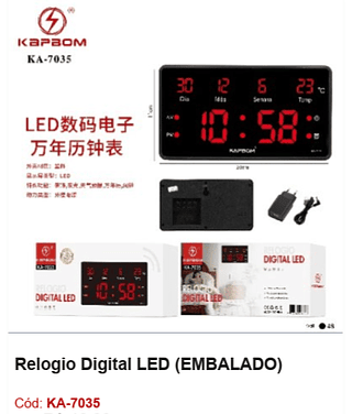 Relogio Digital LED R$40,5 PCS/cx:48