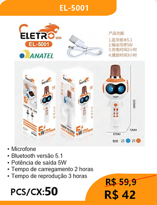 MICROFONE PCS/CX:50 R$42