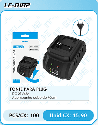 FONTE PARA PLUG 100PÇ=15,9$