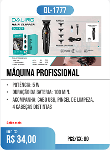 máquina profissional PCS/CX: 80 UNID. CX: r$ 34,00