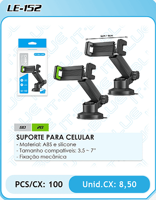 SUPORTE PARA CELULAR PCS/CX: 100 Unid.CX: 8,50