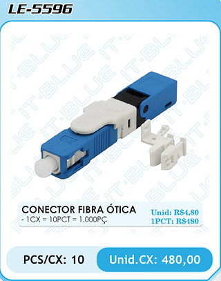 CONECTOR FIBRA ÓTICA PCS/CX: 10 Unid.CX: 480,00