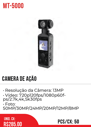 CAMERA DE AÇÃO 50pç=285$