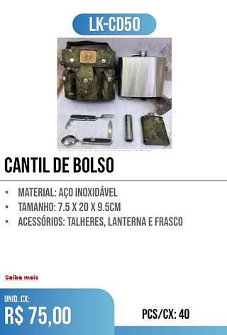 CANTIL DE BOLSO 40pç=75$