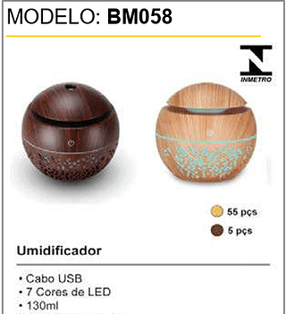 Umidificador 60 PCS/CX Unid. CX:17,00