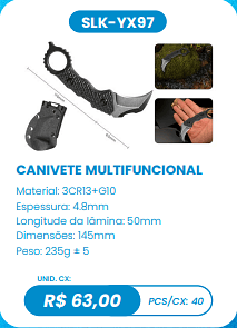CANIVETE MULTIFUNCIONAL UNID. CX: R$ 63,00 PCS/CX: 40