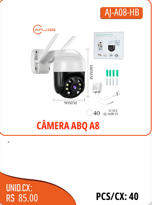 CAMERA ABQ A8 UNID.CX:RS 85.00 PCS/CX:40