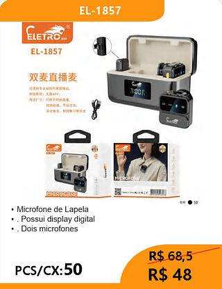 MICROFONE DE LAPELA PCS/CX:50 R$48
