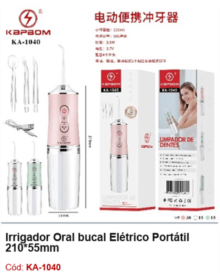 Irrigador Oral bucal Elétrico Portátil 210*55mm R$ 22,5 PCS/CX: 60
