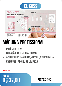 máquina profissional PCS/CX: 100 UNID. CX: r$ 37,00