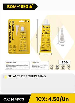 SELANTE DE POLIURETANO CX: 144PCS 1CX: 4,50/Un
