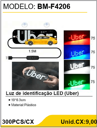 Luz de identificação LED (Uber) 300PCS/CX Unid.CX:9,00