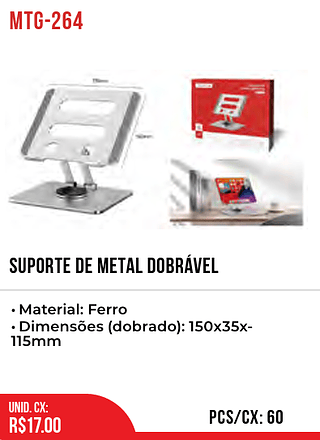 Suporte De Metal Dobrável 60pç=17$