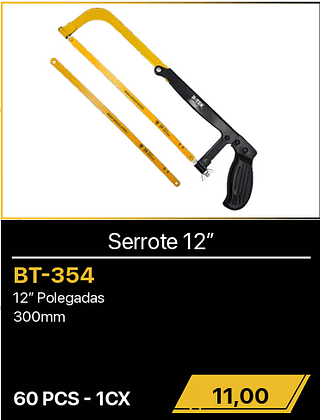 Serrote 12” 60PCS R$11,00