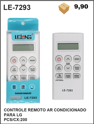 CONTROLE REMOTO AR CONDICIONADO PARA LG 200PÇ=9,9$