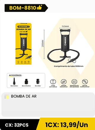 BOMBA DE AR CX: 32PCS 1CX: 13,99/Un
