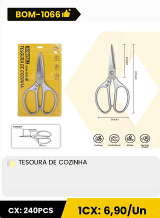 TESOURA DE COZINHA CX: 240PCS 1CX: 6,90/Un