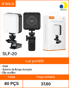 Luz portatil - Caixa 80 PCS Preco Unitario 37,60