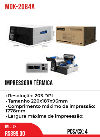 Impressora Térmica 4pç=899$