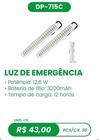 LUZ DE EMERGÊNCIA 30PÇ=43$