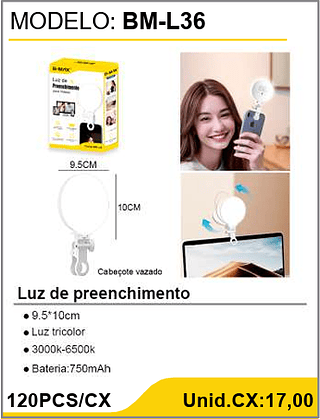 Luz de preenchimento 120PCS/CX Unid.CX:17,00