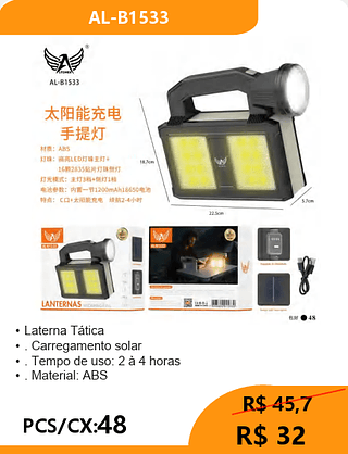 Laterna Tática PCS/CX:48 R$ 32