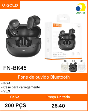 Fone de ouvido Bluetooth Caixa 200 PCS Preco Unitario 26,40
