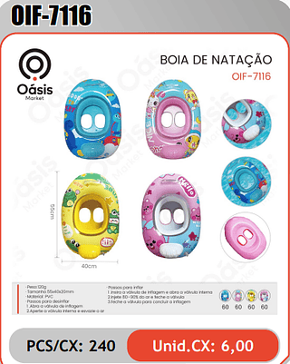 BOIA DE NATACAO PCS/CX: 240 Unid.CX: 6,00