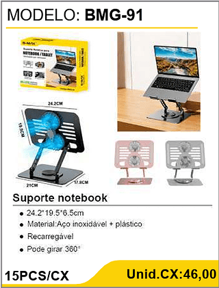 Suporte notebook 15PCS/CX Unid.CX:46,00