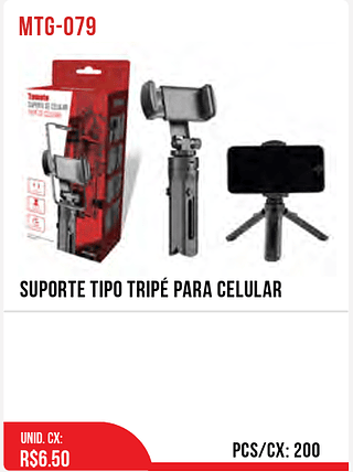 SUPORTE TIPO TRIPÉ PARA CELULAR 200pç=6,5