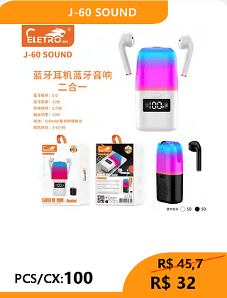 FONE BLUETOOTH PCS/CX:100 R$32
