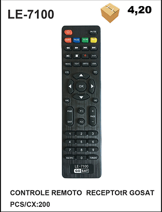 CONTROLE REMOTO RECEPTOR GOSAT 200pç=4,2$