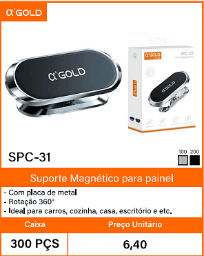 Suporte Magnetico para painel Caixa 300 PCS Preco Unitario 6,40