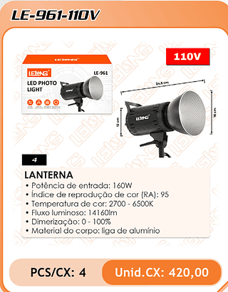 LANTERNA 4PÇ=420$