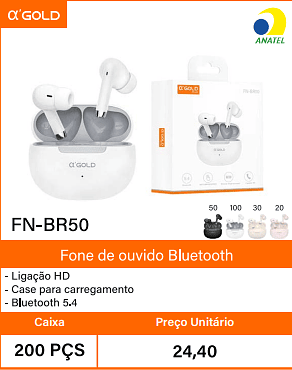 Fone de ouvido Bluetooth - Caixa 200 PCS Preco Unitario 24,40