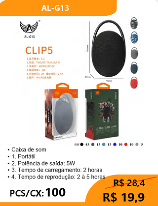 Caixa de som PCS/CX:100 R$19,9