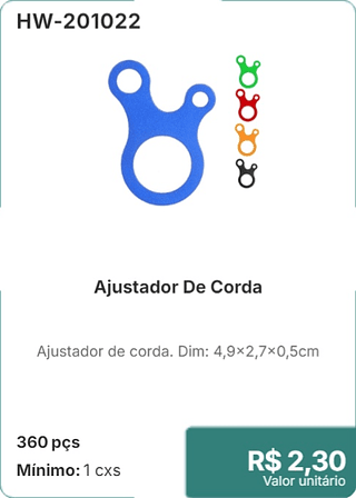 Ajustador De Corda 360 pçs R$ 2,30