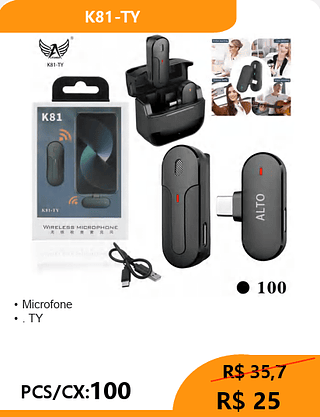 Microfone PCS/CX:100 R$ 25