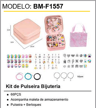 Kit de Pulseira Bijuteria 80kits/CX Unid.CX: 28,00