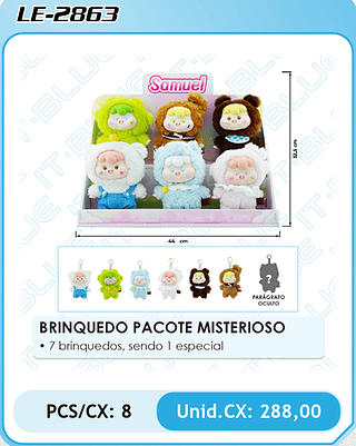 BRINQUEDO PACOTE MISTERIOSO PCS/CX: 8 Unid.CX: 288,00
