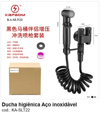 Ducha higiênica Aço inoxidável R$ 54 PC/CX:60