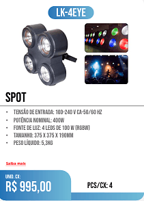 spot PCS/CX: 4 UNID. CX: r$ 995,00