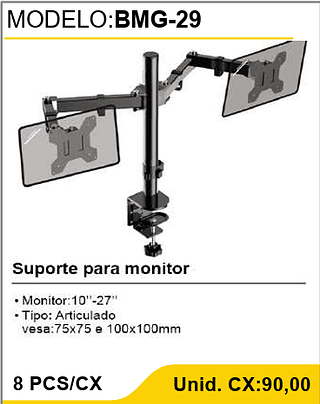 Suporte para monitor 8 PCS/CX Unid. CX:90,00