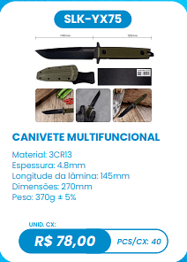 CANIVETE MULTIFUNCIONAL UNID. CX: R$ 78,00 PCS/CX: 40