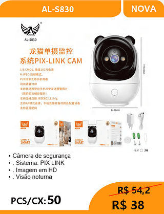 Câmera De Segurança PCS/CX:50 R$38