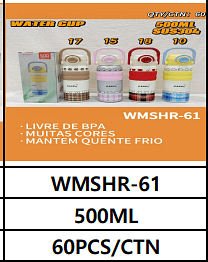 500ML UNID. CX: R$ 25,00 PCS/CX: 60