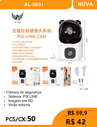 Câmera De Segurança PCS/CX:50 R$42