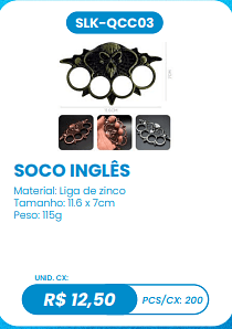 SOCO INGLÊS UNID. CX: R$ 12,50 PCS/CX: 200