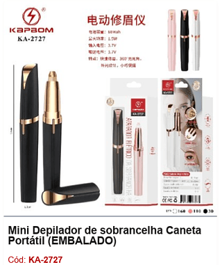 Mini Depilador de sobrancelha Caneta Portátil R$ 8,1 PCS/cx: 300