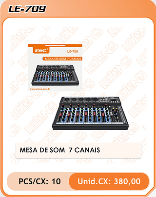MESA DE SOM 7 CANAIS 10PÇ=380$